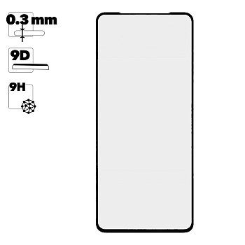Защитное стекло для Xiaomi Poco X3 Edge To Edge 9H Glass Shield 9D 0, 3 мм (желтая подложка)