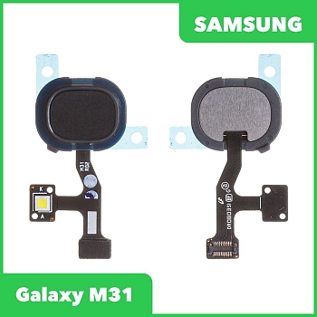 Шлейф для Samsung Galaxy M31 SM-M315 сканер отпечатка пальцев (черный)