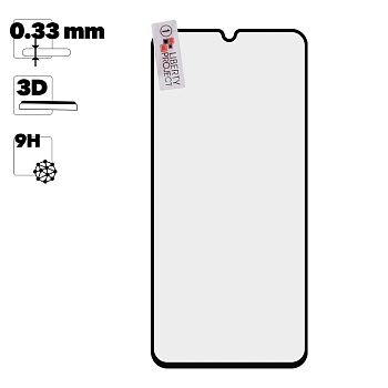 Защитное стекло "LP" для Xiaomi Mi Note 10 Pro Full Glue с рамкой 0.33 мм 3D 9H, черное