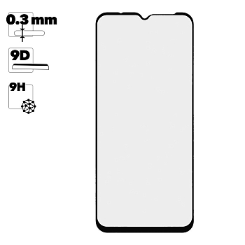 Защитное стекло для Xiaomi Redmi 9 Edge To Edge 9H Glass Shield 9D 0, 3 мм (желтая подложка)