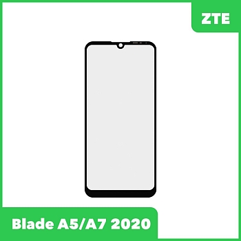 Стекло + OCA пленка для переклейки ZTE Blade A5, A7 2020, черный