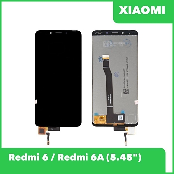 LCD дисплей для Xiaomi Redmi 6, 6A в сборе с тачскрином (черный)