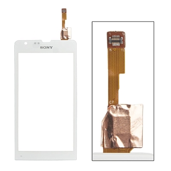 Сенсорное стекло (тачскрин) для Sony Xperia SP (C5302, C5303), белый